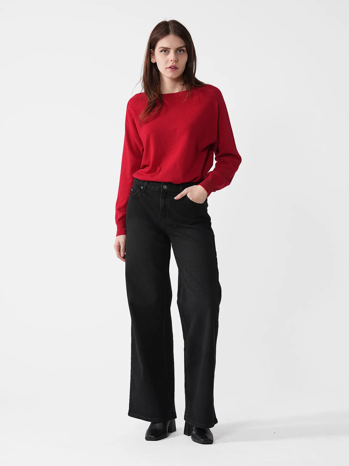 GUESS | Jeans Wide Leg | schwarz